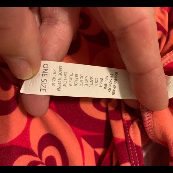 EUC💕LuLaRoe OS Pink & Red Heart Leggings - Picture 6 of 8